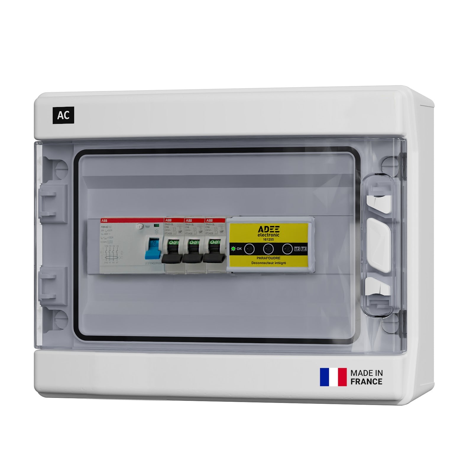 Adee - Coffret PV AC 6-9kW Triphasé pour installation 3 onduleur mono 3kW