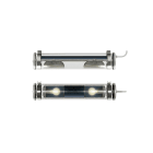 Sammode - Suspension  Rimbaud  noire  D133  L700mm  corps en verre  2 lampes E27 4W 2700K