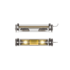 Sammode - Suspension  Rimbaud  noire  D133  L700mm  corps en verre  2 lampes E27 4W 2700K