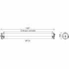Sammode - Luminaire tubulaire JOLIOT 133 à douilles G13 pour 2 tubes LED  D133  L1300mm