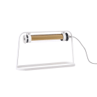 Sammode - Lampe à poser Astrup blanche 700lm 2700K cache appareillage Brass