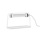 Sammode - Lampe à poser Astrup blanche 700lm 2700K cache appareillage Silver