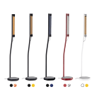 Sammode - Lampadaire Bodom noir 700lm 2700K cache appareillage et grille inclinée Silver