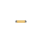 Sammode - Plafonnier Purcell D70 L450mm 350lm 3000K corps clair grille Brass