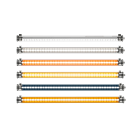 Sammode - Plafonnier Purcell D70 L1300mm 2000lm 3000K corps clair grille Silver