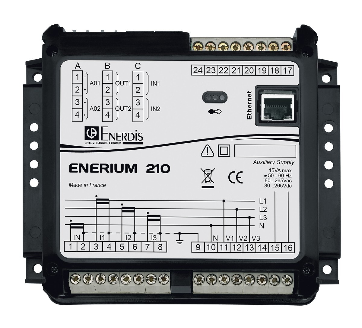 Chauvin Arnoux Energy - ENERIUM 210 Centrale de mesure communication Ethernet + 8E TOR