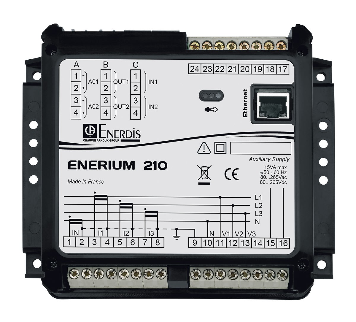 Chauvin Arnoux Energy - ENERIUM 210 Centrale de mesure communication Ethernet + 8E TOR