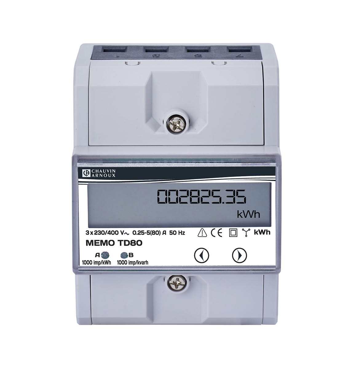 Chauvin Arnoux Energy - MEMO TD80 Compteur divisionnaire 230/400Vac 80A