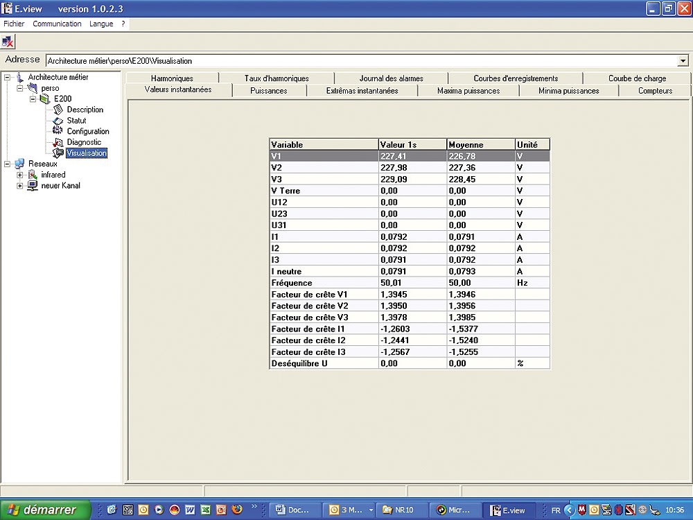 Chauvin Arnoux Energy - Logiciel E.VIEW pour visualisation des centrales de mesures ENERIUM