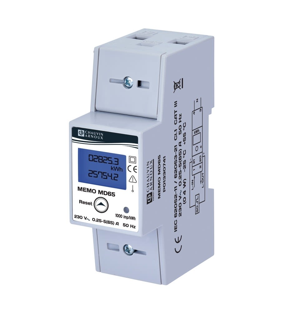 Chauvin Arnoux Energy - COMPTEUR MEMO MD65 230Vac 65A