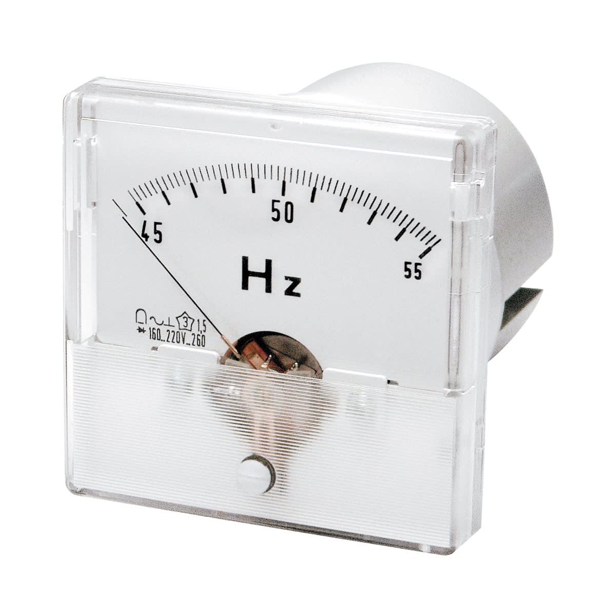 Chauvin Arnoux Energy - Classic Fréquencemètre à aiguille AC 72x72mm 90° 45-55HZ 400V classe 0,5