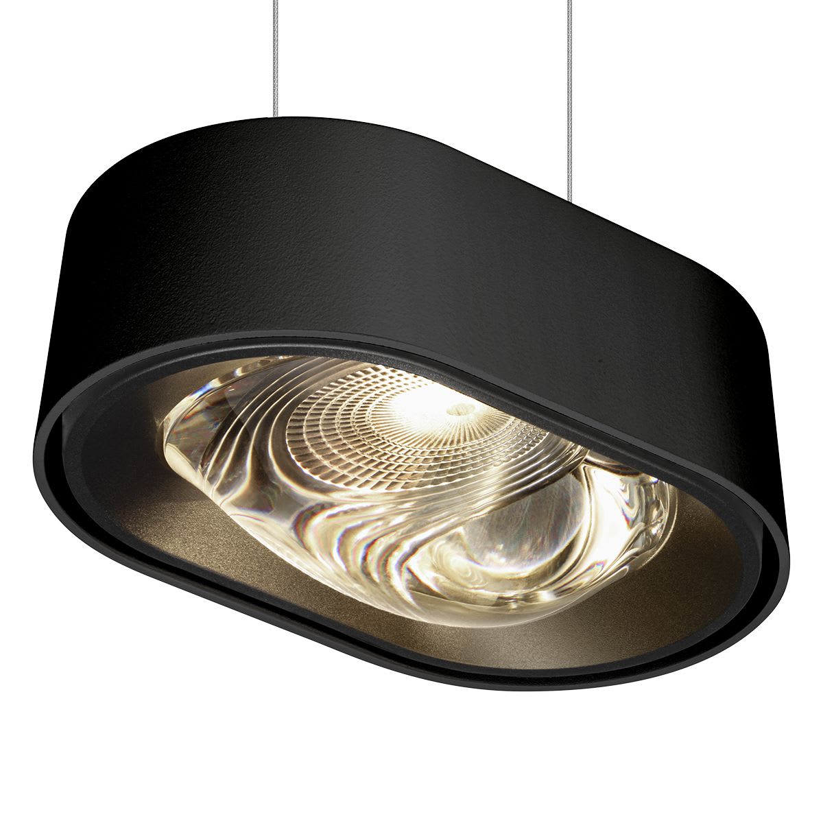 Trilux - Luminaire suspendu Juno 22W 178mm 3000K 2845lm IP20 IK00 on/off noir