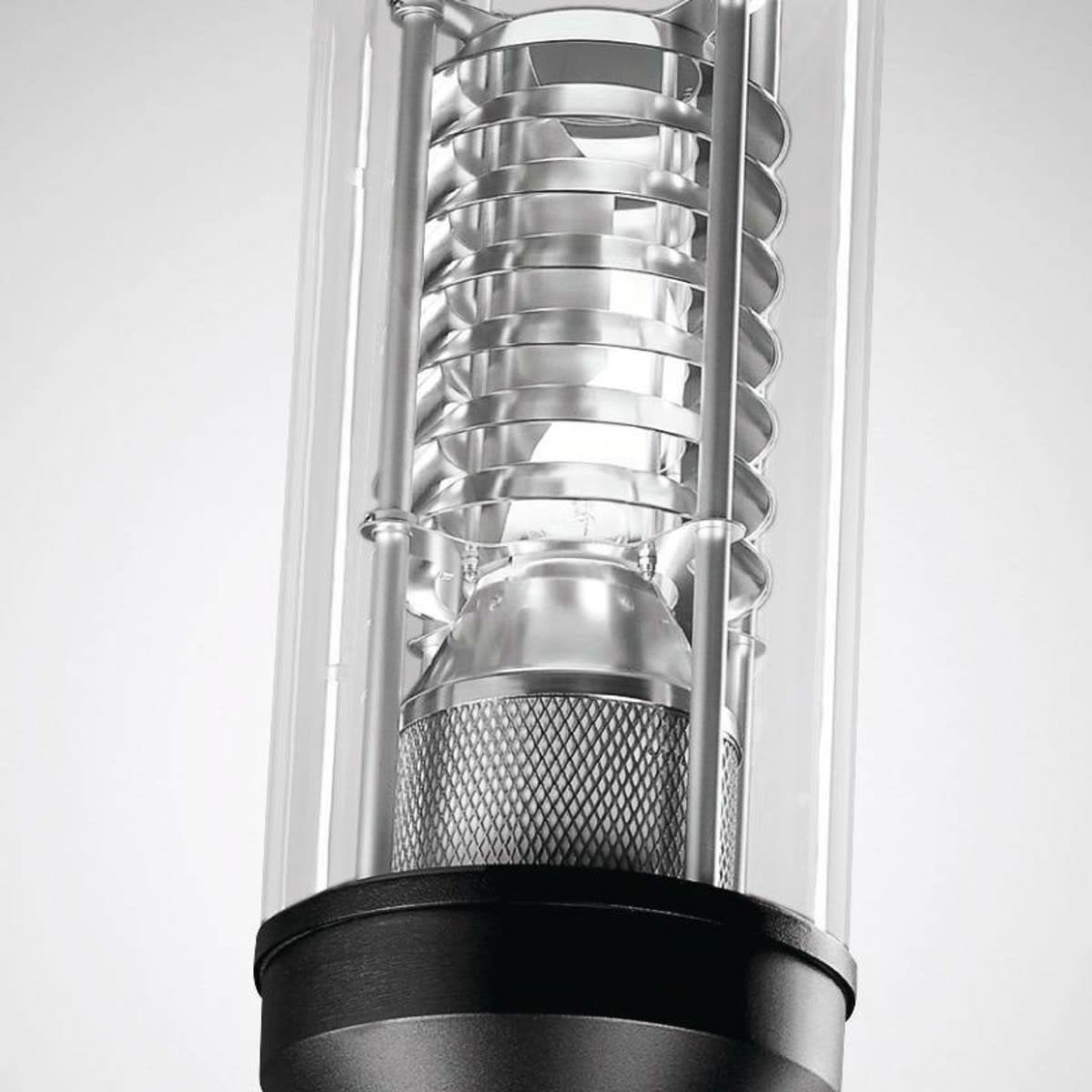 Trilux - Ecran luminaire optique asymétrique acier gris argent