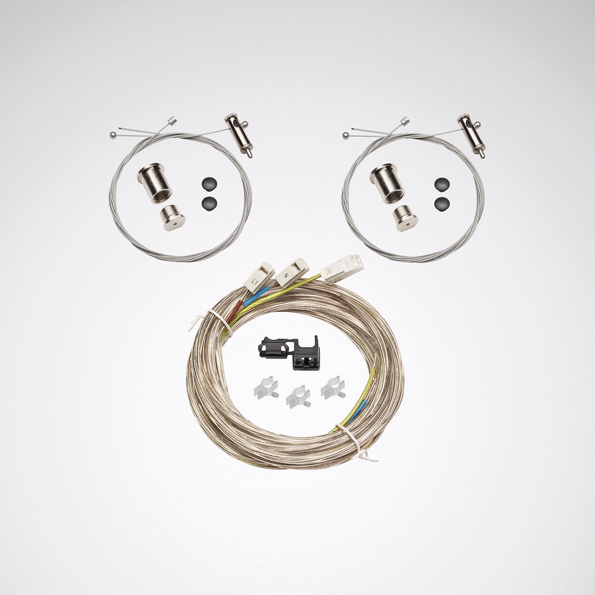 Trilux - Kit de suspension par câble 2 mètres et câble d'alimentation 3x1,5mm²