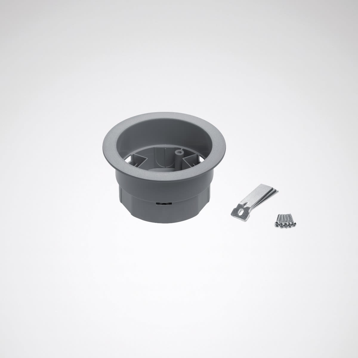 Trilux - Boitier Patère encastré pour fixation avec adaptateur rail,gris