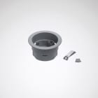 Trilux - Boitier Patère encastré pour fixation avec adaptateur rail,gris