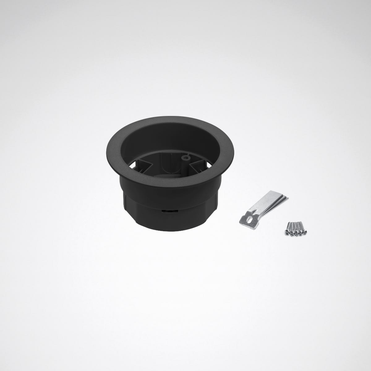Trilux - Boitier Patère encastré pour fixation avec adaptateur rail,noir