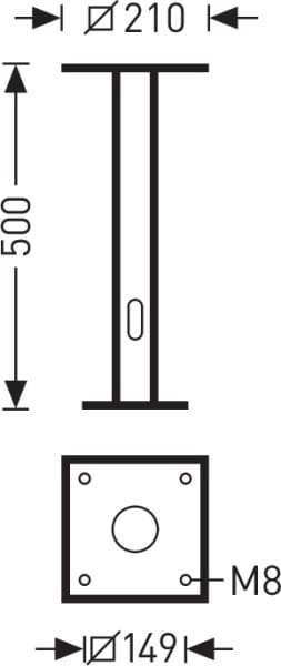 Trilux - Socle d?encastrement sol 4,3 kg