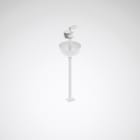 Trilux - Suspension par tige 1,2 m + crampon + baldaquin pour Rail DALI saillie blanc