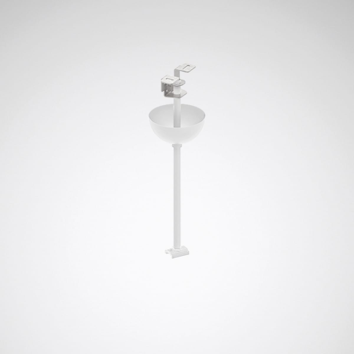Trilux - Suspension par tige 1,2 m + crampon + baldaquin pour Rail DALI saillie blanc