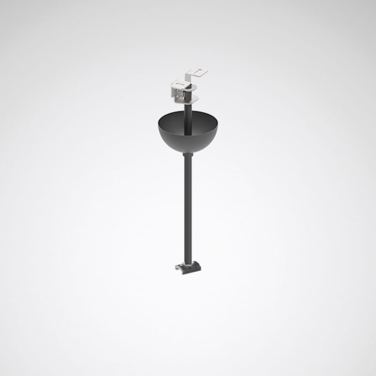 Trilux - Suspension par tige 1,2 m + crampon + baldaquin pour Rail DALI saillie noir
