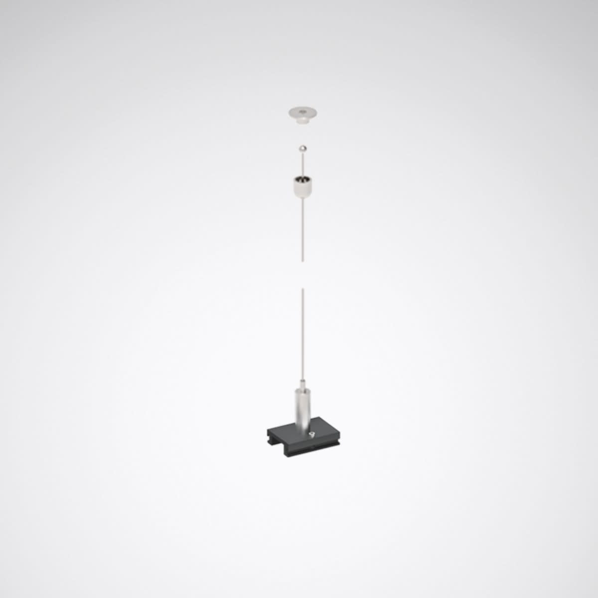 Trilux - Suspension par câble 3,0 m pour Rail DALI suspendu noir