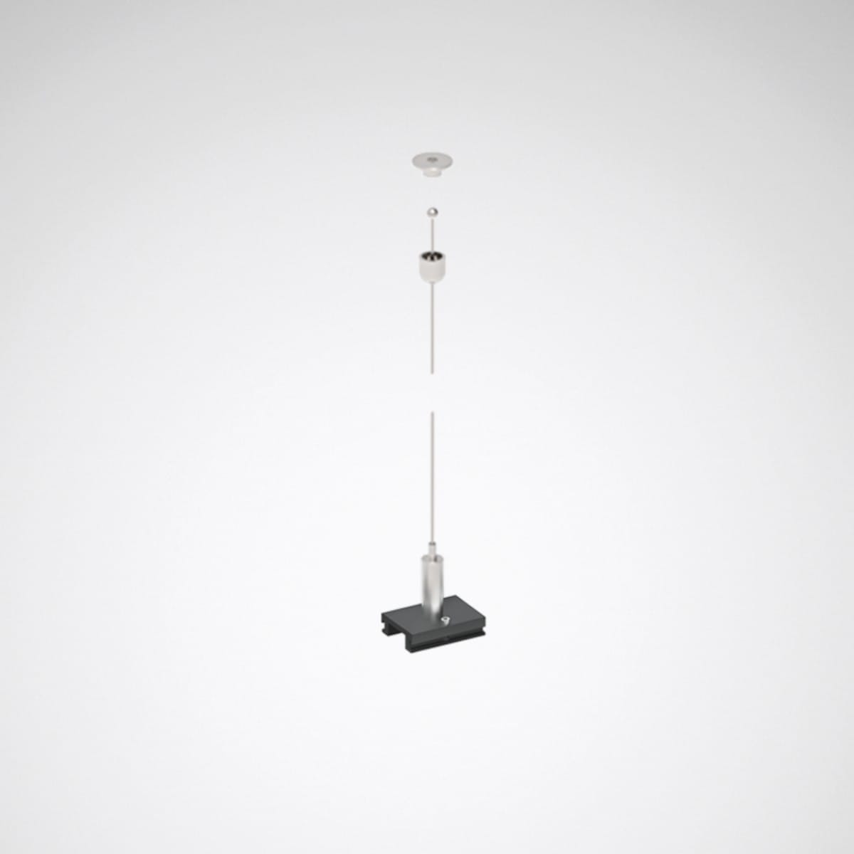 Trilux - Suspension par câble 1,5 m pour Rail DALI suspendu noir