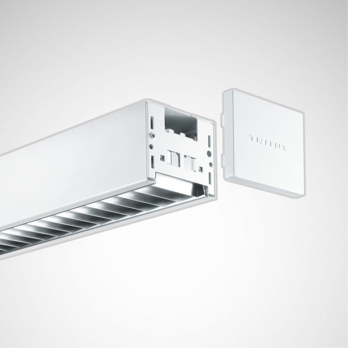 Trilux - Embouts frontaux -1 paire - Solvan H - gris argent