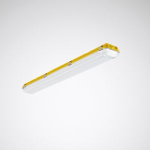 Trilux - Luminaire étanche Acquex 16W 665mm 3000K 2000lm IP66 IK10 UGR25 on/off jaune