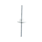 Gripple - Clip passe câble blanc pour dalle faux plafond diamètre câble 1,5mm, 10 pièces