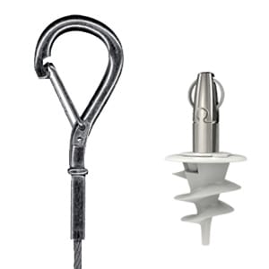 Gripple - Angel Helix sortie centrale câble (15kg) 2m embout Crochet