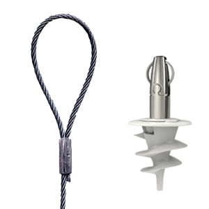 Gripple - Angel Helix sortie centrale câble (15kg) 3m embout Boucle