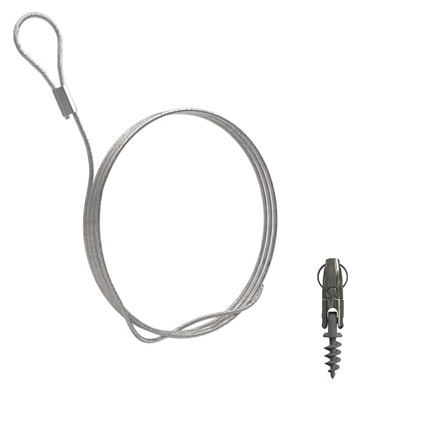 Gripple - Angel Mini Helix sortie latérale câble (15kg) 3m embout Boucle