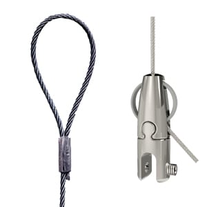 Gripple - Angel latérale signalétique câble N1 1m embout Boucle