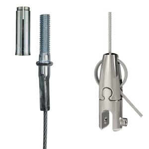 Gripple - Angel LATERA signalétique câble N1 2m embout Fileté M6