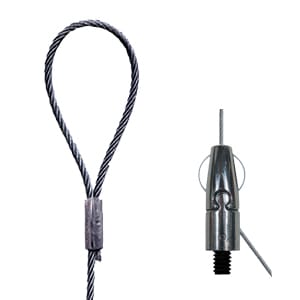 Gripple - Angel sortie lat. fileté M5x12mm N°1 câble 3m embout Boucle