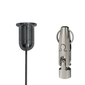 Gripple - Angel sortie latérale rotule taraudée M6 N°1 câble 2m embout Déco M6