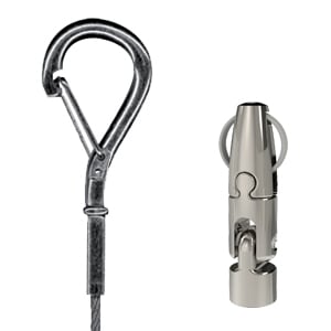 Gripple - Angel sortie latérale rotule taraudée M6 N°1 câble 2m embout Crochet