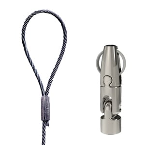 Gripple - Angel sortie latérale rotule taraudée M6 N°1 câble 5m embout Boucle