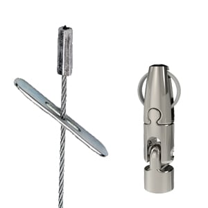 Gripple - Angel sortie latérale rotule taraudée M6 N°1 câble 5m embout Butée