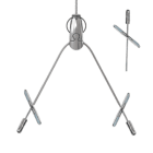 Gripple - Angel Y sortie laterale, brins 150mm Butées, cable 4m embout Butée