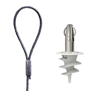 Gripple - Angel Helix sortie latérale câble (15kg) 5m embout Boucle