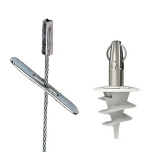 Gripple - Angel Helix sortie centrale câble (15kg) 2m embout Butée