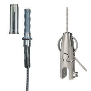 Gripple - Angel LATERA signalétique câble N1 3m embout Fileté M6