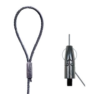 Gripple - Angel sortie lat. fileté M4x12mm N°1 câble 4m embout Boucle