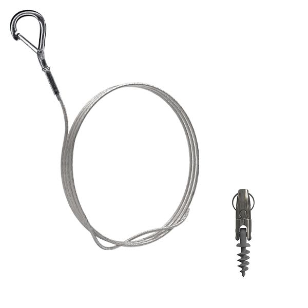 Gripple - Angel Mini Helix sortie latérale câble (15kg) 3m embout Crochet