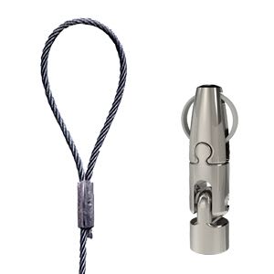 Gripple - Angel sortie latérale rotule taraudée M6 N°1 câble 2m embout Boucle