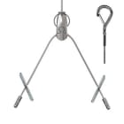 Gripple - Angel Y sortie laterale, brins 300mm Butées, cable 4m embout Crochet