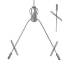 Gripple - Angel Y sortie laterale, brins 300mm Butées, cable 4m embout Butée