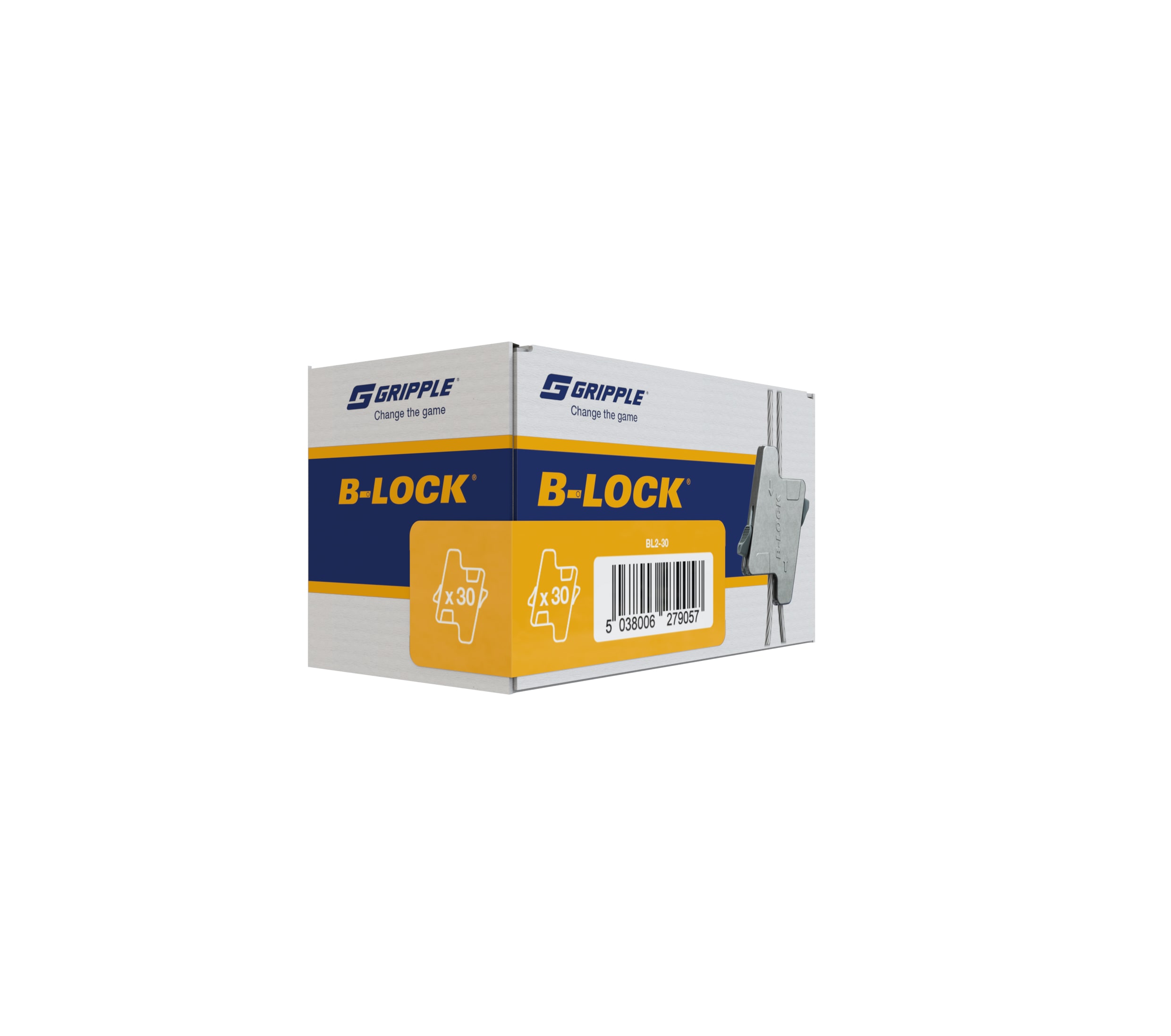 Gripple - Boite de 30 galets B-Lock pour câble Ø 1,5 au 2,5 mm. Charge de travail max 70kg